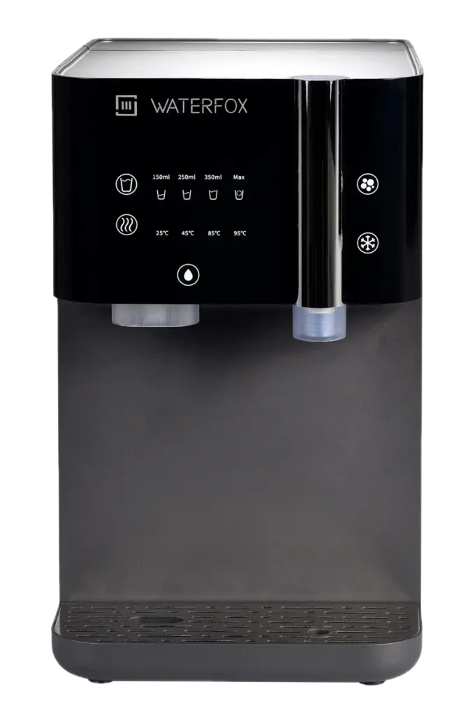 WATERFOX Infinity iHOCS Wasserspender in Weiß – heißes, kaltes und sprudelndes Wasser auf Knopfdruck.