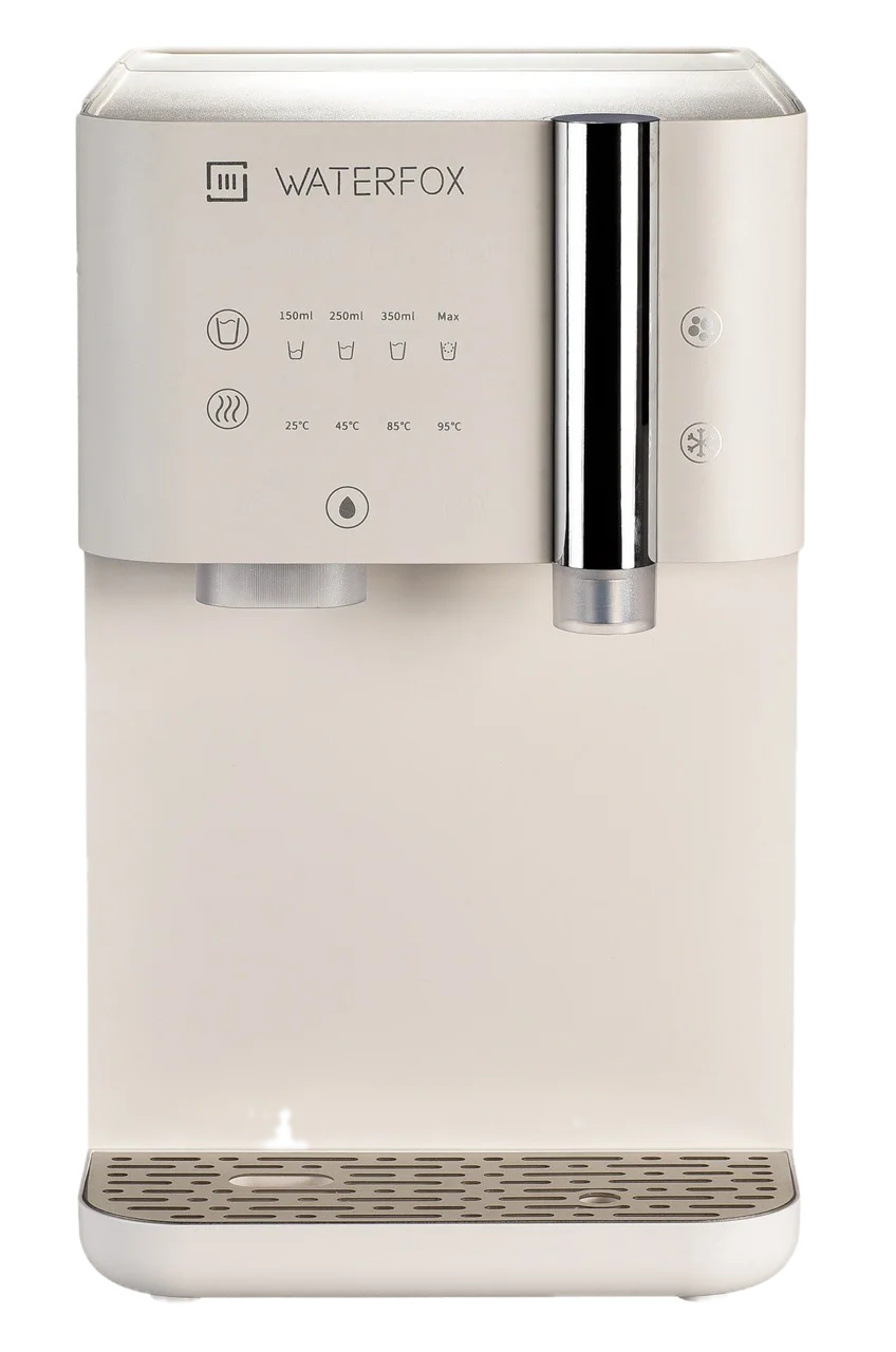 WATERFOX Infinity iHOCS Wasserspender in Weiß – heißes, kaltes und sprudelndes Wasser auf Knopfdruck.